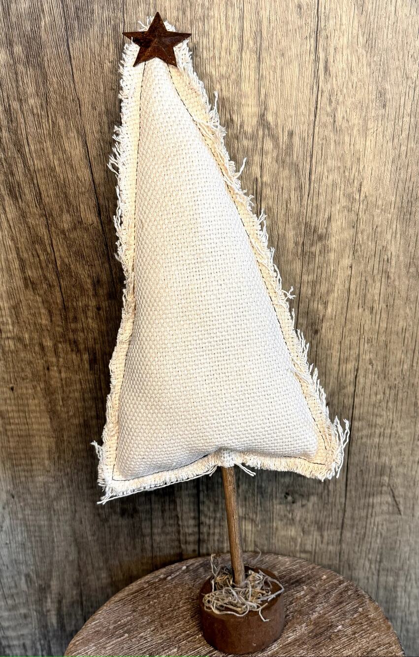 Fabric Christmas Tree Home Holiday Decor Gift NEW FAST Ship Primitive Boho